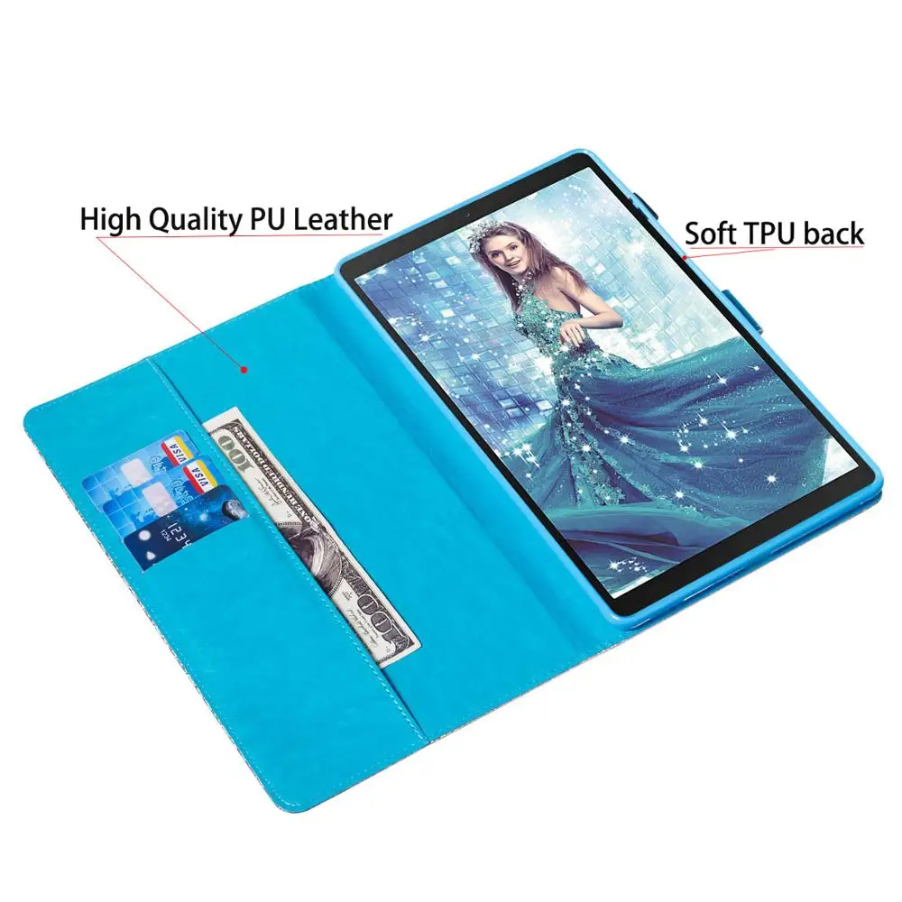 Дешево Для Samsung Galaxy Tab A 10,1 2019 SM T510 SM T515 Чехол подставка планшет PU кожаный чехол для Galaxy Tab A 10,1 дюймов 2019 чехол + подарок
