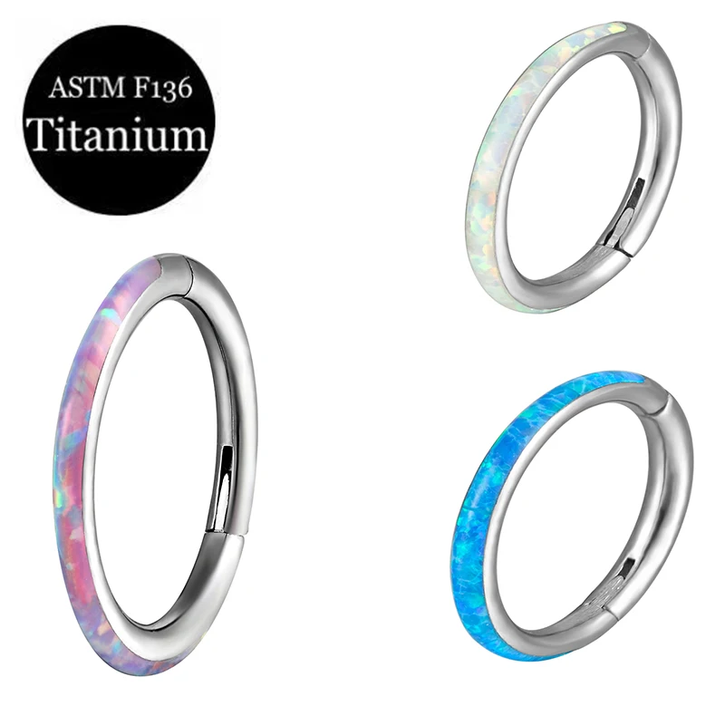 Серьги-гвоздики из титанового опала для пирсинга ASTM F136 | Украшения и аксессуары