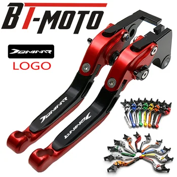 

Motorcycle CNC Aluminum Folding Extendable Brake Clutch Lever For Bajaj Dominar 400 2017-2018 with logo
