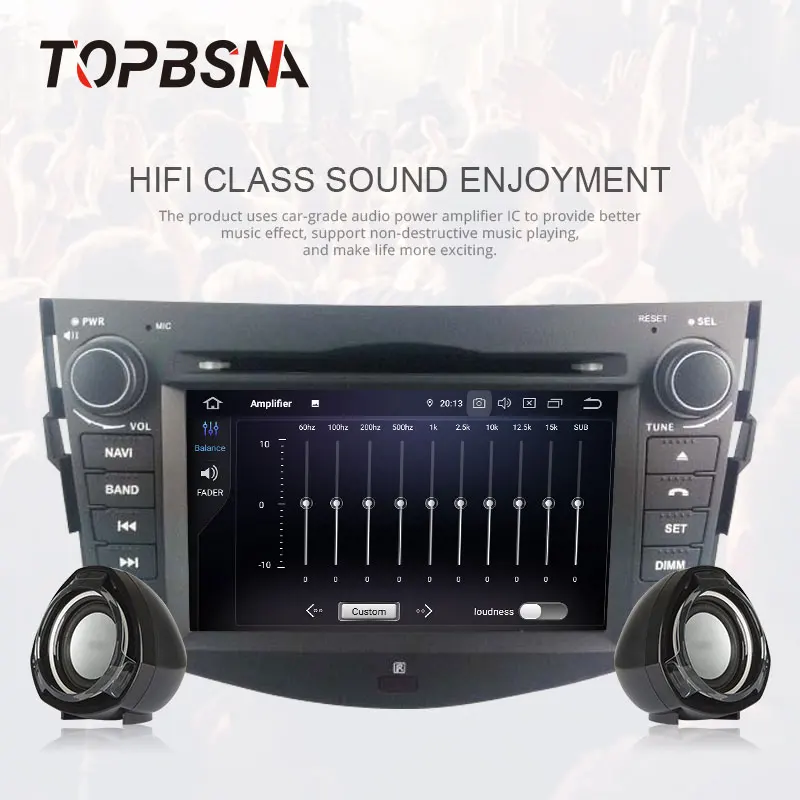 Excellent TOPBSNA IPS Android 9.0 Car DVD Player For Toyota RAV4 Rav 4 2007-2011 GPS Navi Stereo 2 Din Car Radio Octa cores 4G+64G Auto SD 2