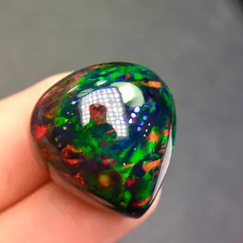 

Q120 Natural Black Opal 30.8ct Gemstones Loose Stones for Jewelry Making for Necklace Making