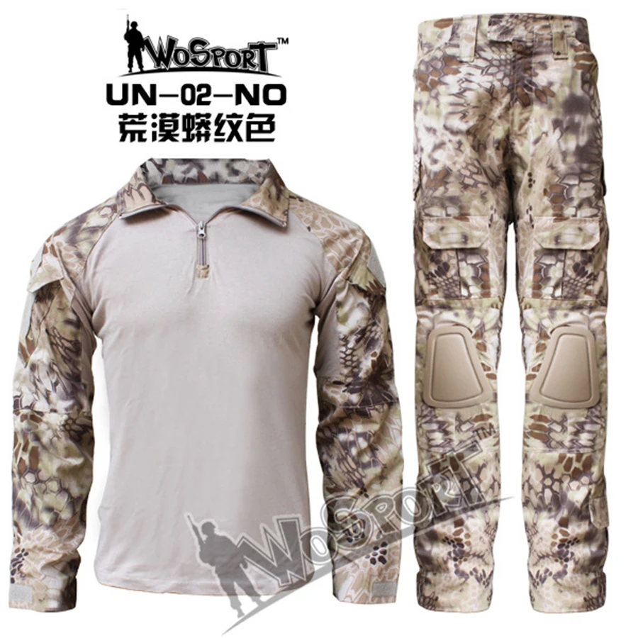 Wosport Men tactical suit Outdoors Mountaineering Frog Suit Military Training hiking hunting Clothes camo combat nylon m-xxl Wosport Men tactical suit Outdoors Mountaineering Frog Suit Military Training hiking hunting Clothes camo combat nylon m-xxl