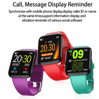 

116Plus bluetooth Smart Watch Heart Rate Blood Pressure Monitor Fitness Tracker