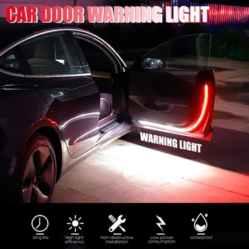 

Niscarda 120CM Car Welcome Decorative Lamp Strip Door Opening Warning LED Safety Anti Rear-end Collision Universal Light