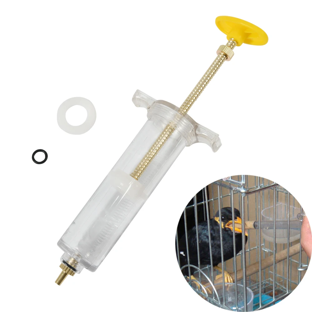Birds Feeding Syringe Manual Feeding Rearing Gavage Curved Needle Medication Tube Birds Small Pet Syringe