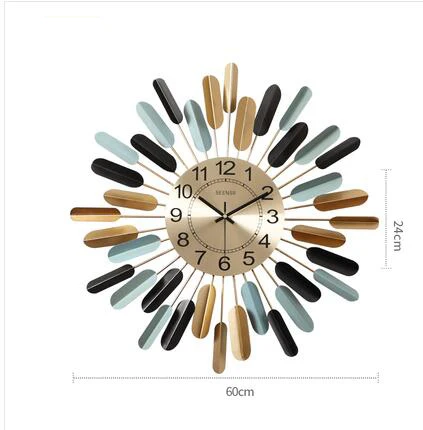 Американские кованые солнцезащитные настенные часы в форме подвески для самодеятельного творчества украшения дома гостиной настенные украшения кафе настенные Стикеры - Цвет: style2--M