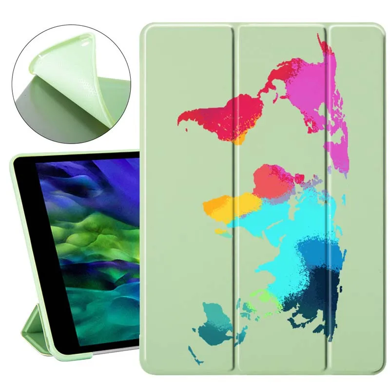 

Travel Pattern Tablet Case for Ipad Mini 2 3 4 Cover Folding Holder Function for Ipad Air 1 2 3 7th Generation 11 Pro 2018 2020