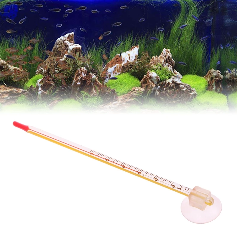 

Aquarium Glass Thermometer With Sucker Fish Tank Reptile Box Accessory Supplies