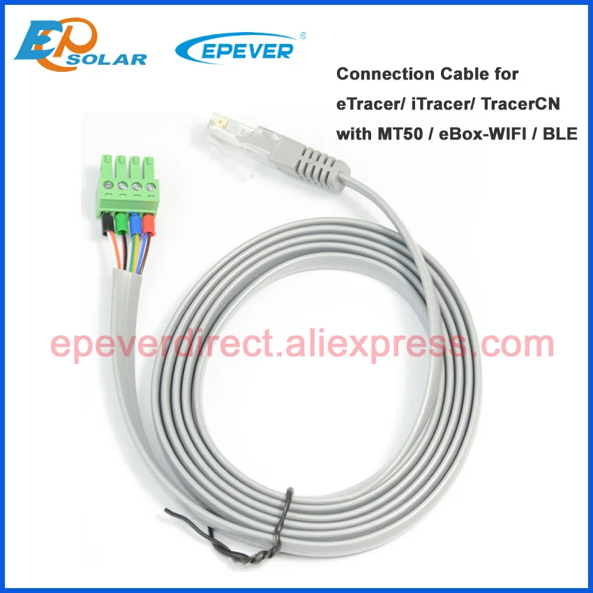 EPever eBox-wifi-01 wifi Bluetooth Серийный Сервер RS485 PT-ADP-PORT MT50 MT-1 MT-11 дистанционный измеритель RJ485 USB кабель датчик температуры - Цвет: CC-RJ45-3.81-150U