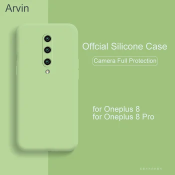 

Arvin for Oneplus 8 Pro Case Luxury Liqud Silicone Camera Full Protection Cover for Oneplus 8 Soft Velvet Shockproof Phone Funda