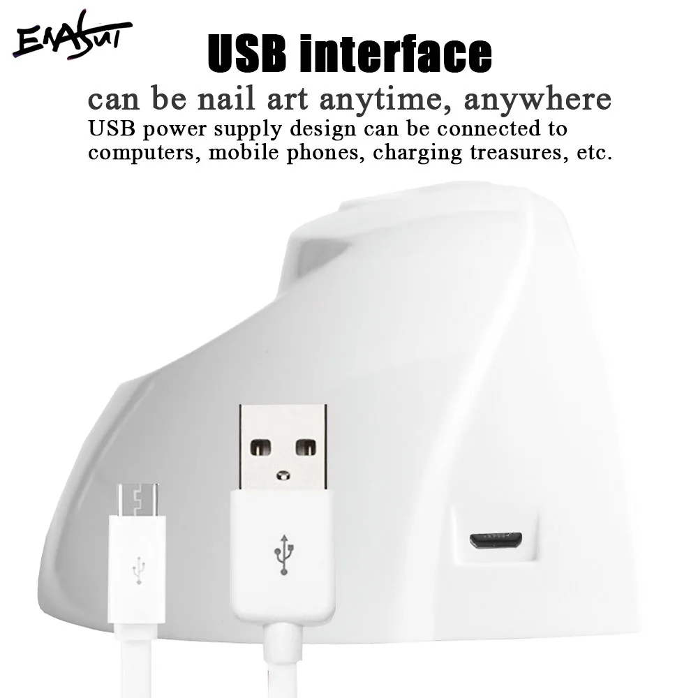 ENASUI профессиональный белый 110 V-240 V USB 18W Светодиодный сушильный аппарат для сушки ногтей УФ-светильник для сушки ногтей лампа для сушки ногтей