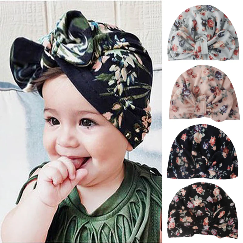 

Toddler Baby Summer Candy Color Cotton Turban Hat Cute Ice Cream Striped India Beanie Cap Donut Knotting Headwear Photo Props