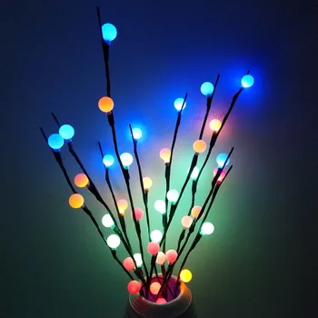 

2020 new light string tree branch ball light string vase decoration night light christmas new year holiday decoration 20led With