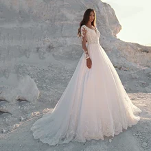 

Gothic Wedding Dress For Bride Backless Bridal Gown For Woman With Long Sleeves Customizable Princess Свадебное платье A Line