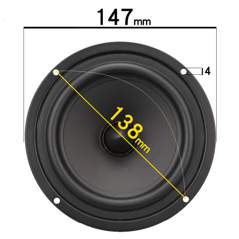 HIFIDIY LIVE HIFI колонки DIY 5 дюймов 5," Midbass НЧ динамик блок 4 Ом 70 Вт слюда PP Вибрационный бассейн громкоговоритель S5-147