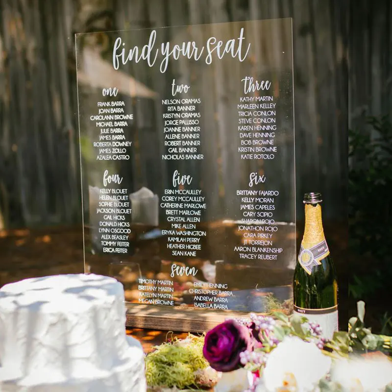Personalized Evergreen Wedding Table Numbers 