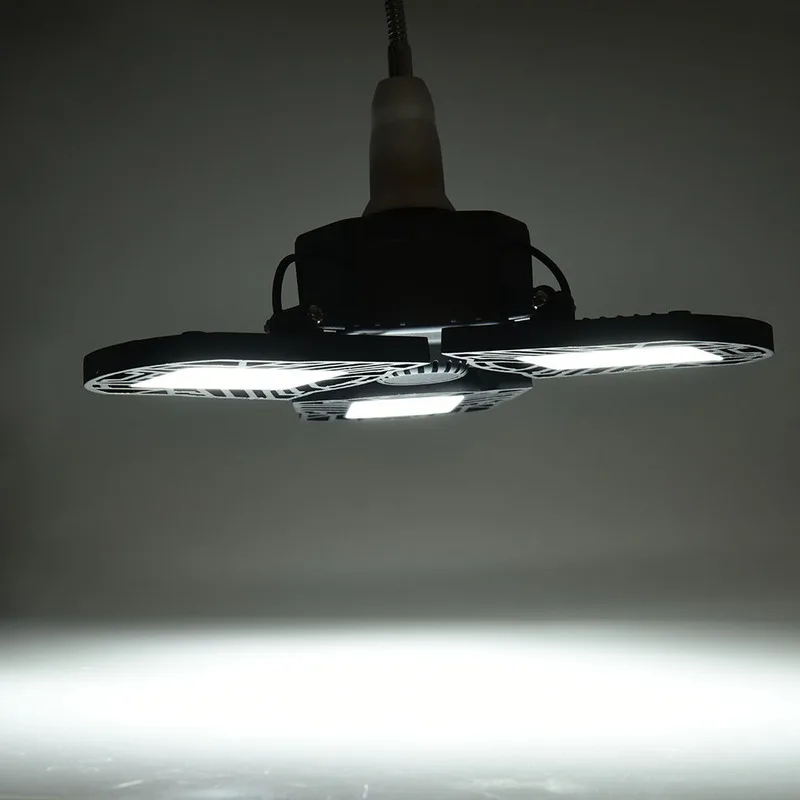 

360 Degrees LED Garage Light 60W 144 LED Deformable Garage Light 220V 6000LM Lumen LED Ceiling Light Mining Lamp for Garage Home