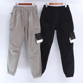 

2020 Spring Summer New Quick Dry Sweatpants Men Women Compass Badge Embroidery Lightweight Pants Multi Pocket Casual Trousers