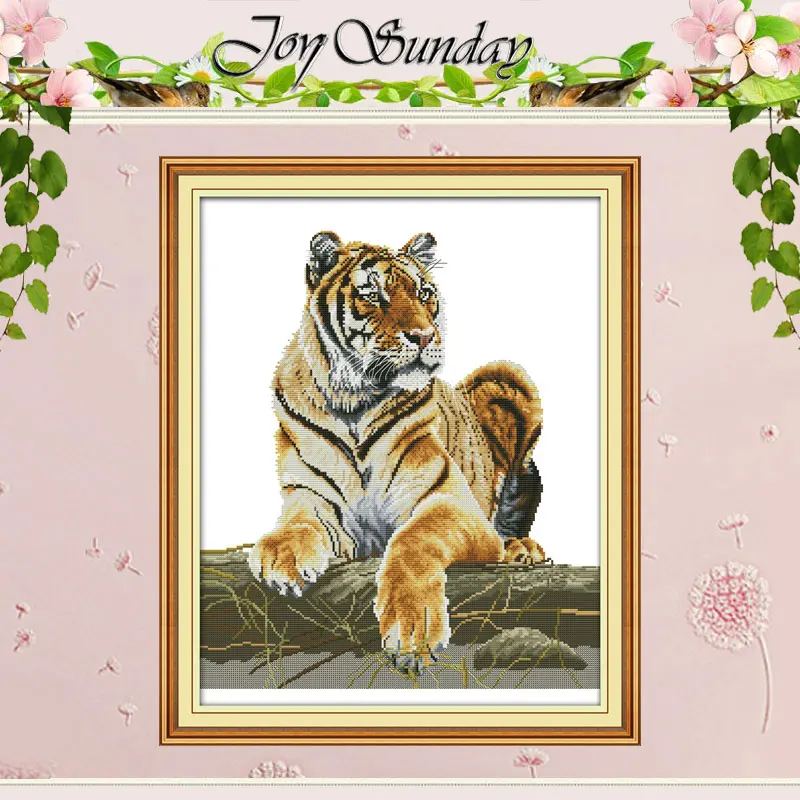 Набор вышитых крестиков с тигровым принтом 11CT 14CT|cross stitch set|counted cross stitchcross |