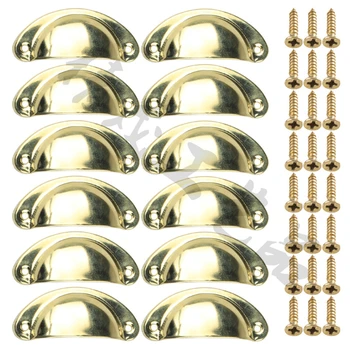

12sets/lot Retro Metal Door Drawer Cabinet Wardrobe Pull Handle Knobs furniture Hardware handle Shell shape Drawer handle