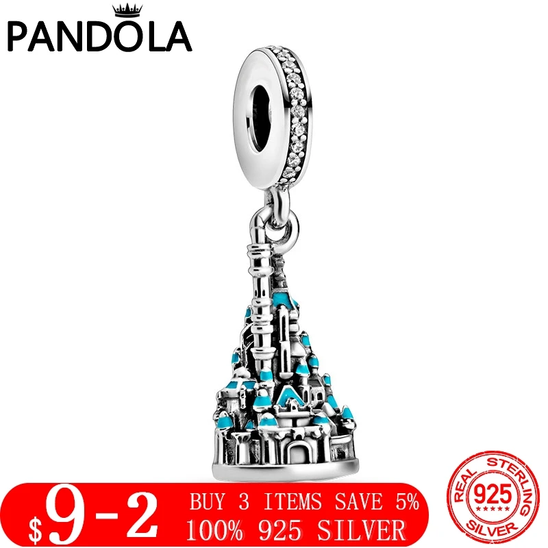 

Real 925 Sterling Silver Hong Kong Land Castle Dangle Charm Beads Fit Original Pandora Bracelets For Women DIY Jewelry Gift