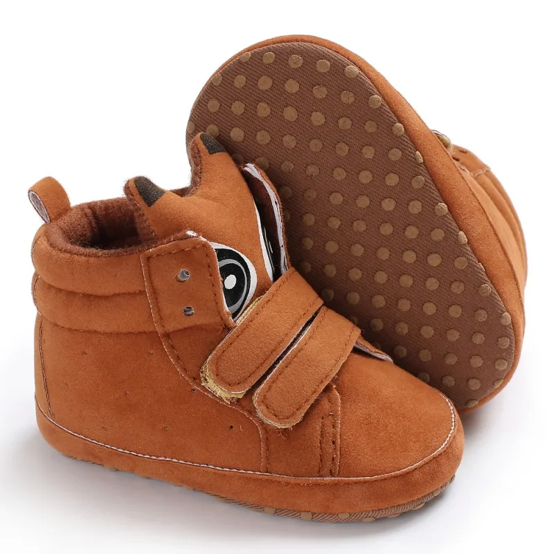 Обувь для девочек и мальчиков с животным принтом обувь первых шагов зимняя