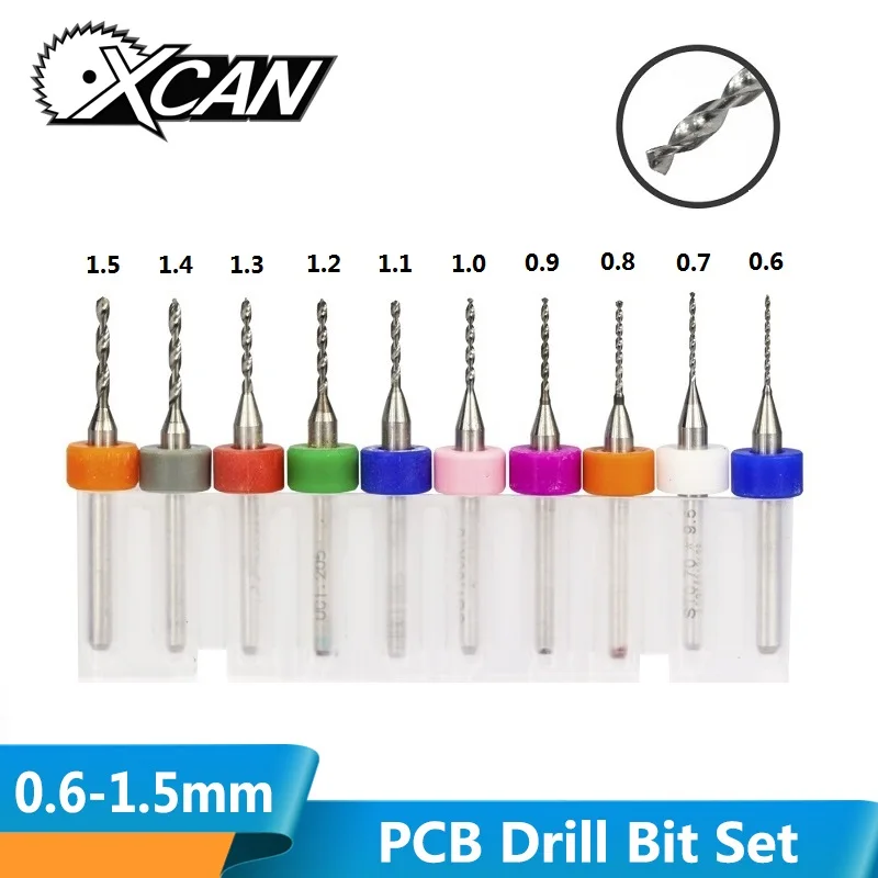 10 шт. 0,6 мм-1,5 мм импортные, карбидные сверла печатной платы печатная плата мини-сверлильный набор с ЧПУ