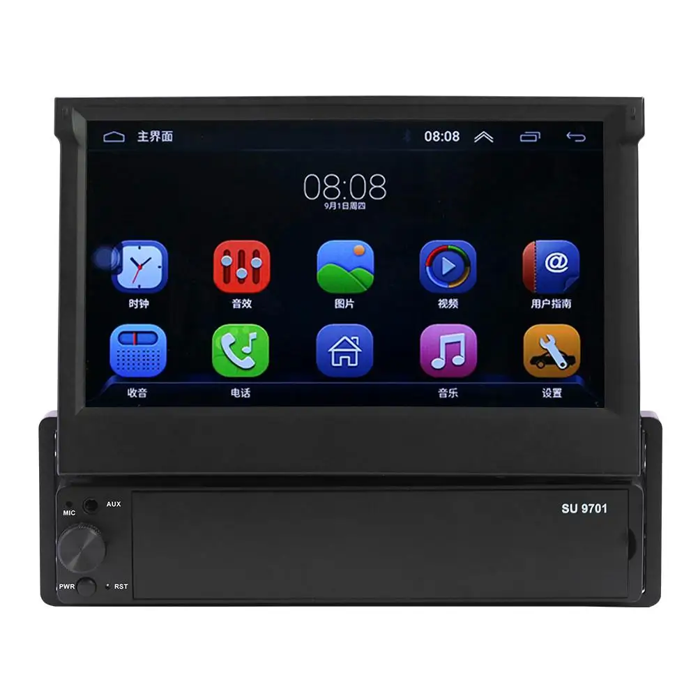  7Inch Klapp Touch Screen Bluetooth Auto Mp5 Stereo Player 1Din Radio Allgemeine GPS Navigation Inte