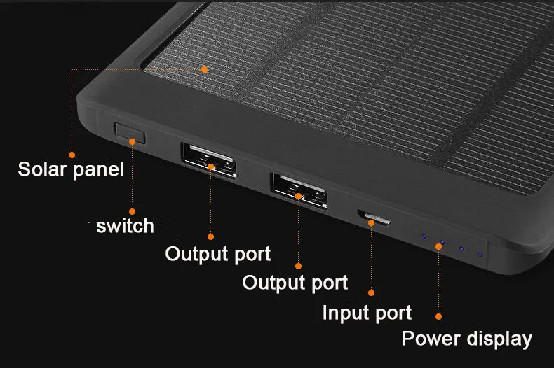 80000 мАч солнечный Power Bank портативный водонепроницаемый внешний аккумулятор для