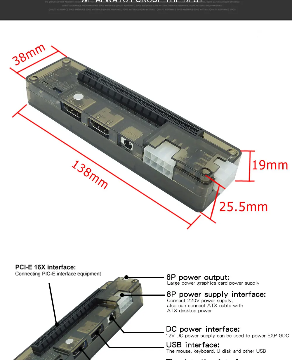Pci-e exp gdc placa de vídeo portátil