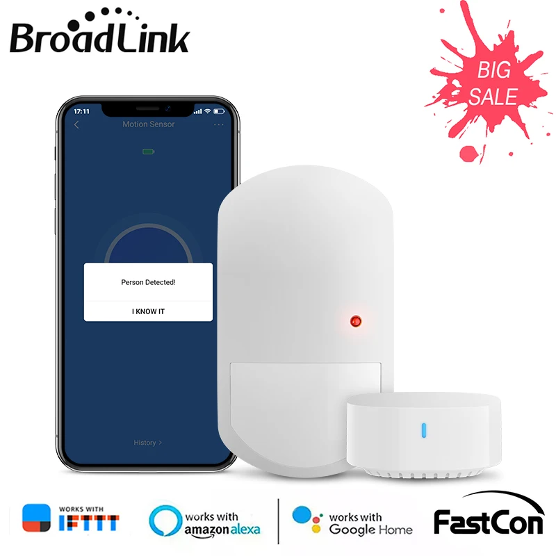 Умный датчик движения BroadLink PIR3-FC концентратор S3 беспроводная система