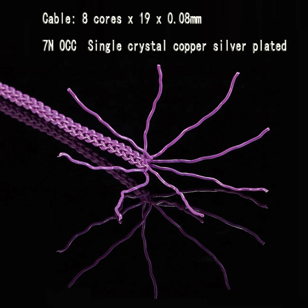 Thouliess HIFI 8Core Silver Plated Headphone Replacement Upgrade Cable for OPPO PM 1 PM 2 HE1000 400S 560 D477 HD497 HD212 PRO