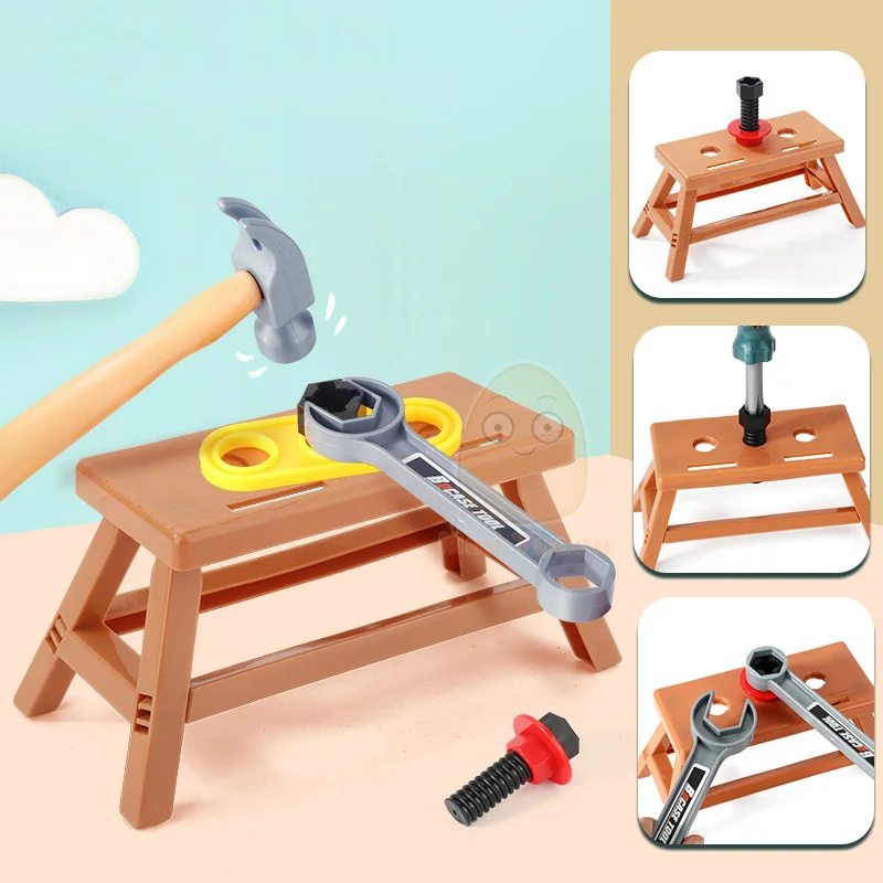 Kids repair toys plastic construction toys kids construction toys kids pretend play set kids educational toys home repair toys children simulation repair tool set plastic pretend play screwdriver disassembly game learning for boys girls