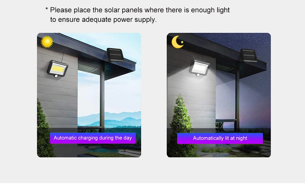 Светодиодный светильник на солнечной батарее, датчик движения PIR, водонепроницаемые настенные лампы для улицы, садовый парк, дорожка, энергосберегающий аварийный Солнечный уличный светильник s