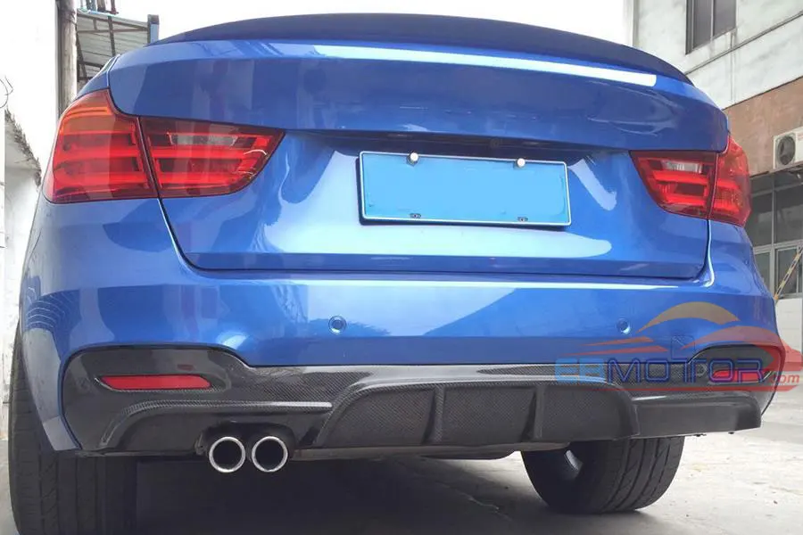 P style Rear Diffuser for BMW 3-Series F34 GT Hatchback Mtech Msport bumper 2013UP  B378F