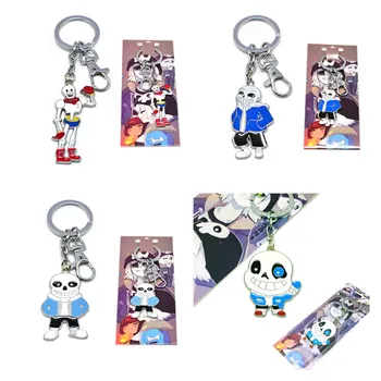 

Classic Anime Game Undertale Sans Cosplay Accessories Frisk Toriel Papyrus Metal Pendant Keychain Key ring Toys Gifts Collection