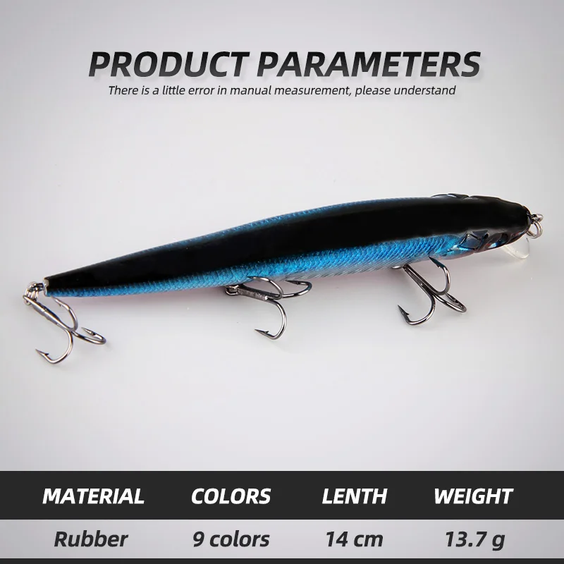 ARDEA minnow winter lure jerkbait hard 140mm 13.7g floating zipbaits rigge crank artificial wobbler bass pike bait tackle lure