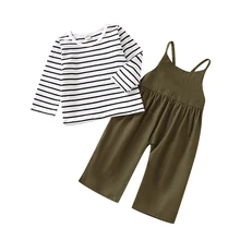 Г., Детская осенняя футболка с длинными рукавами для маленьких девочек+ штаны, 2 предмета, детская одежда спортивный костюм, спортивный костюм для девочек, комплекты одежды