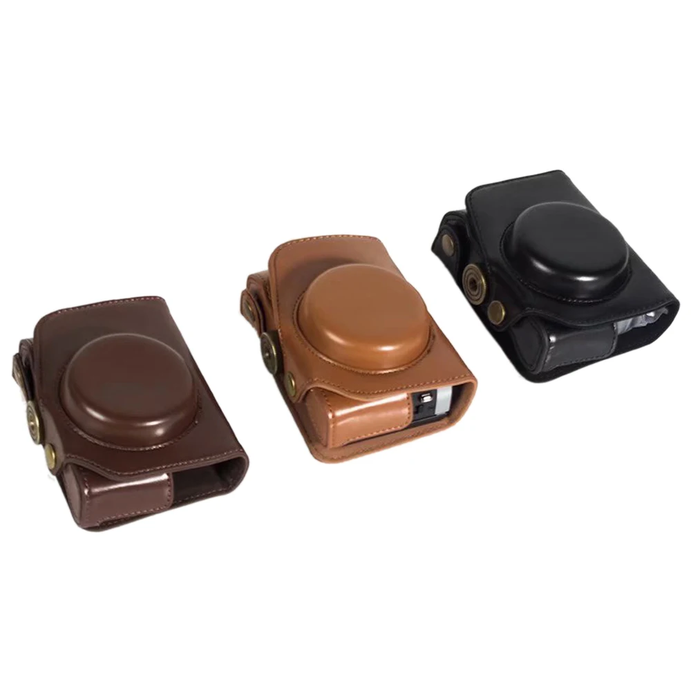 Custodia In Pelle Pu Custodia Per Fotocamera Canon Powershot G7 X G7X Mark Ii Iii (G7Xv G7Xv) Mark2 Mark3 G7X2 G7X3