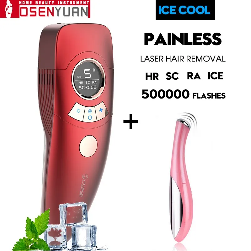 ICECOOL Lescolton 4в1 IPL лазерная эпиляция машина лазерный эпилятор удаление волос перманентное бикини Электрический depilador лазер - Цвет: osenyuan icecool