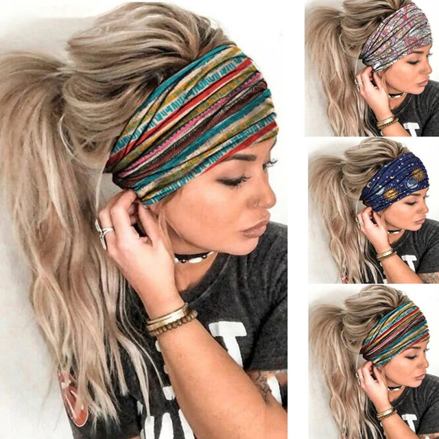 Bandeau Cheveux Femme Hair Bande élastique Turban Cheveux Sport