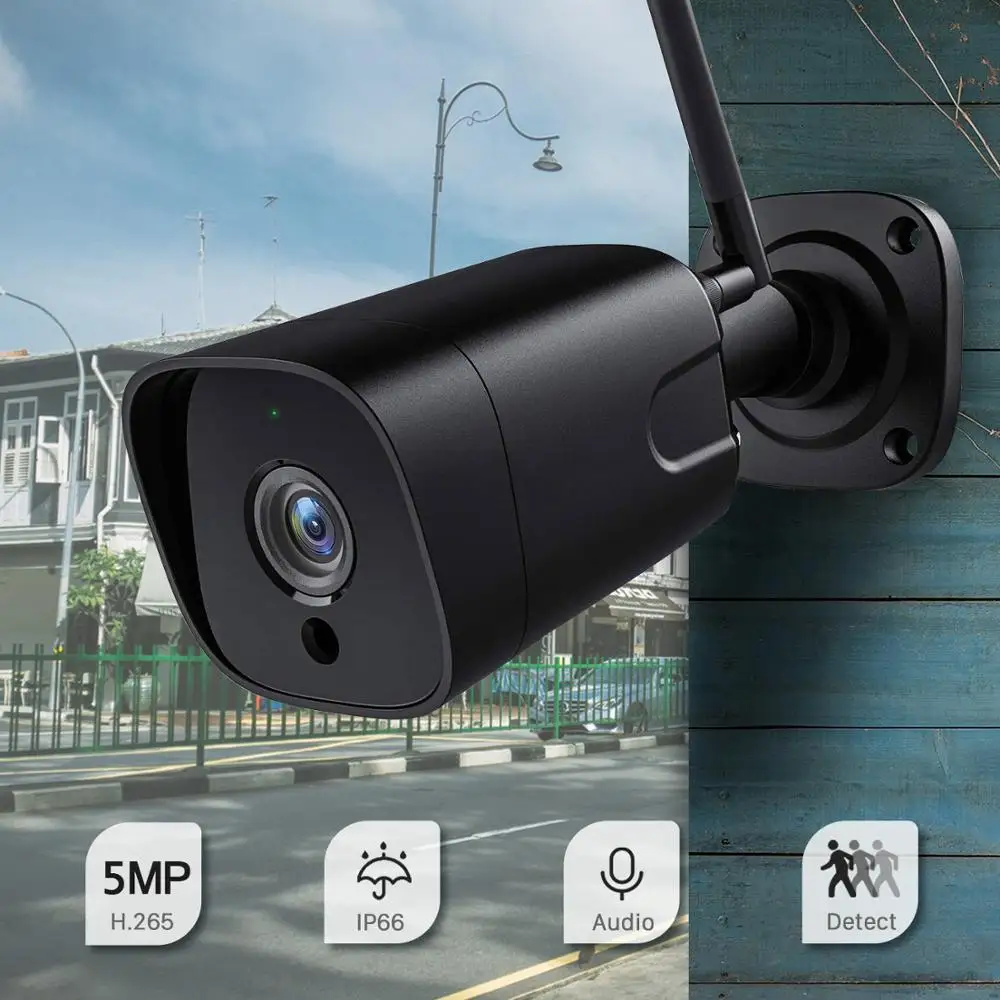 BESDER 5MP SONY сенсор водонепроницаемый 2 wayAudio Bullet Смарт IP камера безопасности WiFi