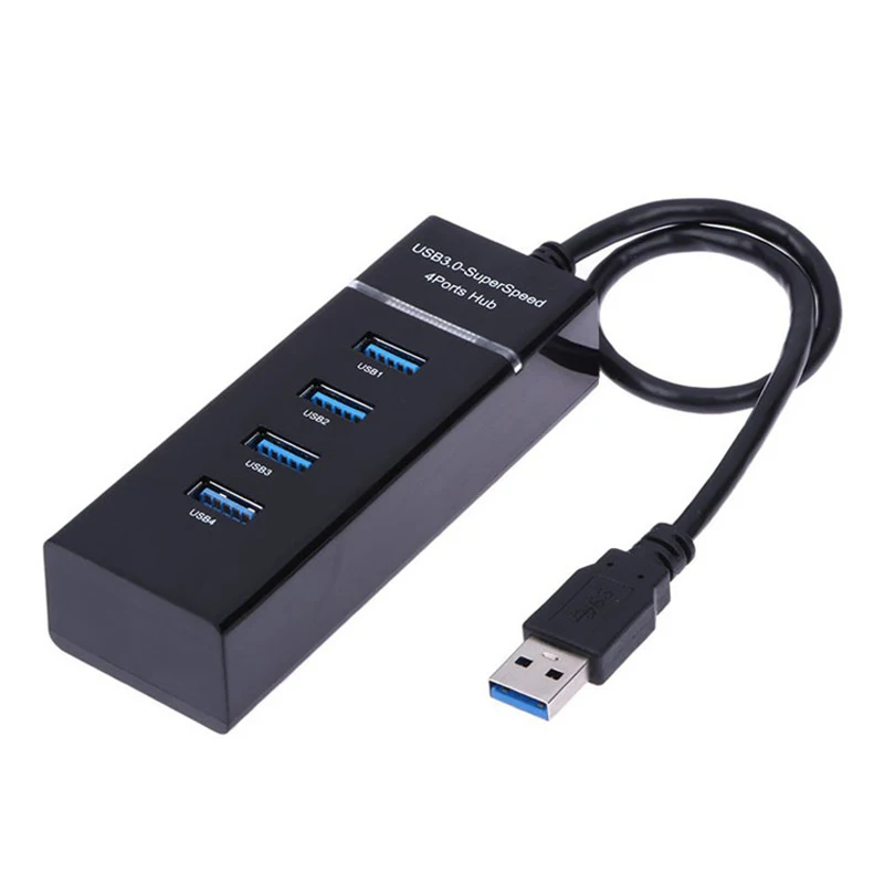 Usb-концентратор VIPATEY с 4 портами USB 3,0 концентратор портативный Быстрый концентратор данных для кабельный адаптор MacBook Air Surface Pro ноутбук ПК USB флэш-накопители и Мобильный HDD