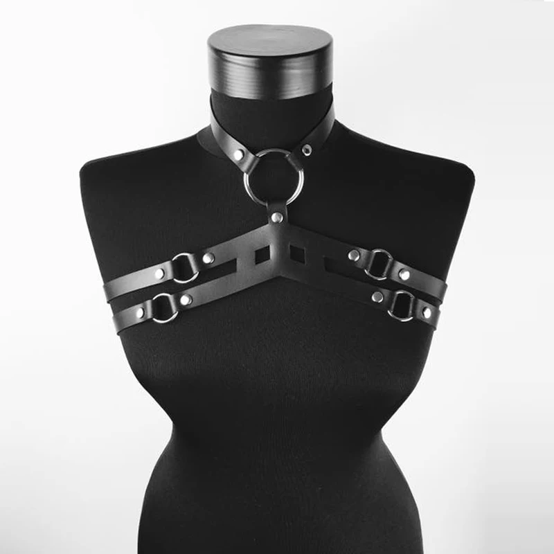 Ремни из искусственной кожи, модные сексуальные ремни Харадзюку, женские тонкие шипованные ремни в стиле панк, для взрослых, фетиш, связывание, подвязки, нагрудный ремень