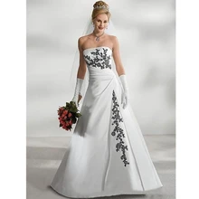 

Strapless Appliques A-Line Wedding Dresses Lace Up Back Gothic Bridal Gowns Vintage Formal свадебное платье vestidos de novia 22