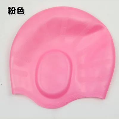 SBART силиконовые шапочки для плавания унисекс водонепроницаемые защитные шапочки для плавания для взрослых длинные волосы силиконовые шапочки для плавания для дайвинга - Цвет: Pink