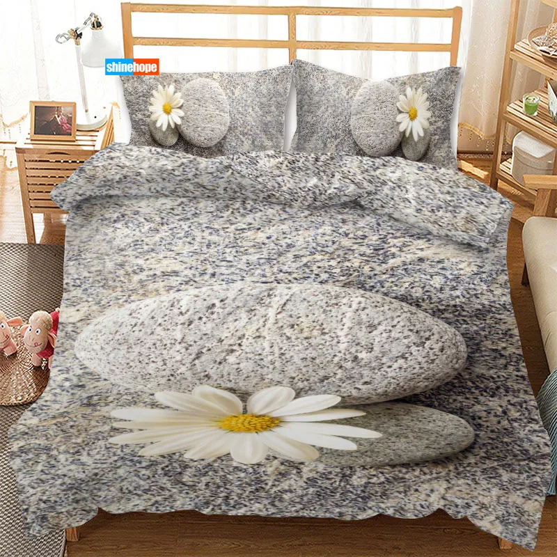 3 Pcs Luxury Duvet Cover Set Fashion Cobblestone Bedding Sets Comforter Duvet Cover Pillowcase Home Textiles Bedding Sets for family Bedding Sets