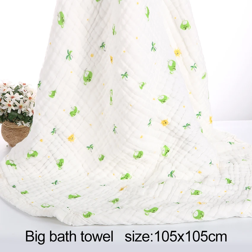 coconut 1 pc Детская ванночка Полотенца Детские Пышное хлопчатобумажное газовое 6-слойное бальное платье из мочалки салфетки для бани халаты детские одеяла для детей Полотенца мягкие и прочные воды Absorption105X105Cm - Цвет: coconut 1 pc