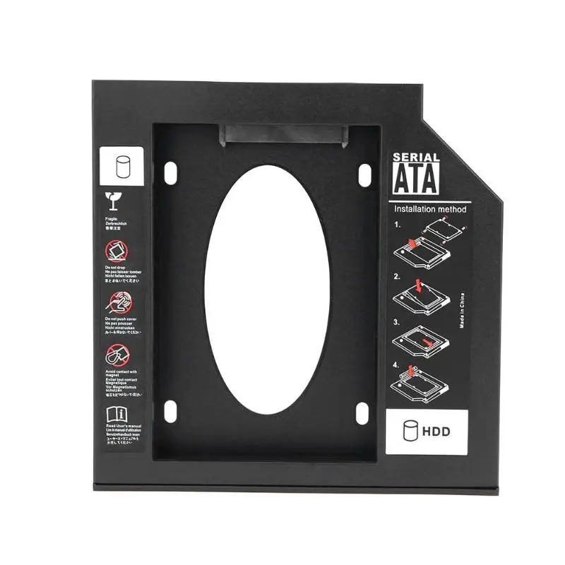 

New 23S1B 2.5 inch SATA1\2\3 HDD Solid state hard disk SSD Dual Channel Hard Drive Optical Bay Slot Caddy Tray for 12.7mm Laptop