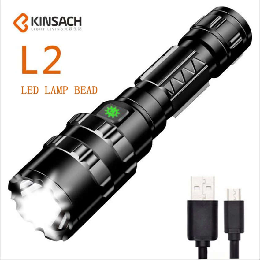 

Strong Light Torches High Power Brightness 2000 Lumens Outdoor Charging Aluminum Alloy Flashlight 801